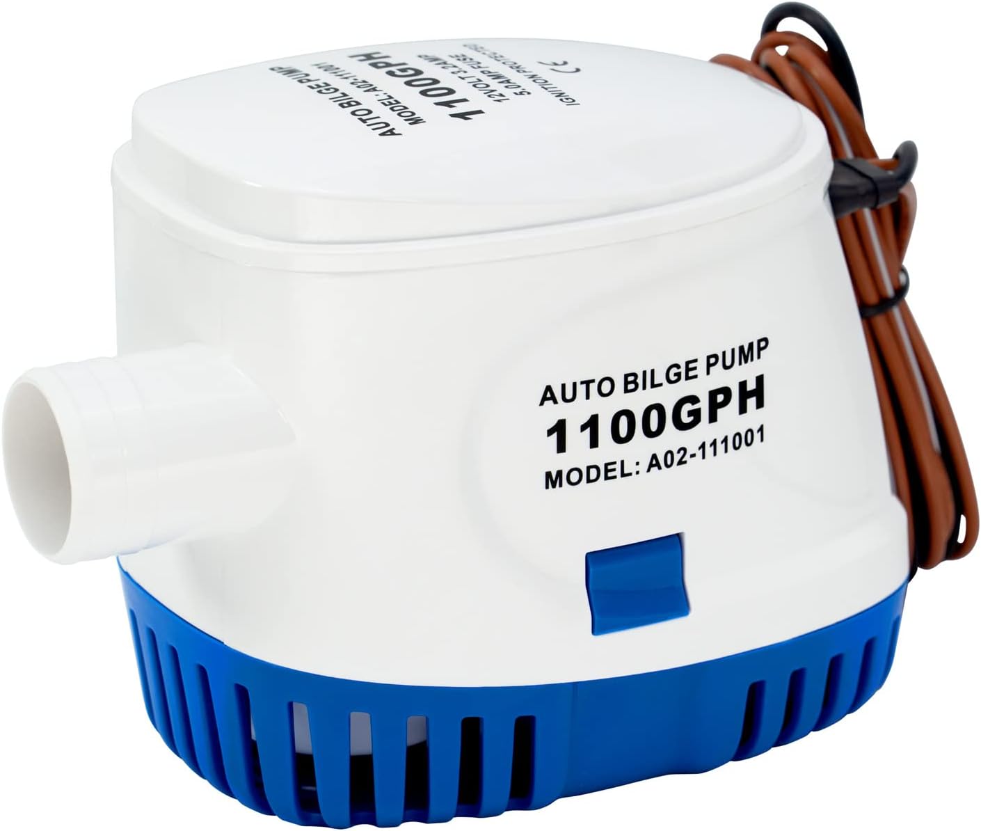 Sanuke Automatic Bilge Pump 12V 1100GPH Submersible Bilge Water Pump with Float Switch Auto Electric Motor Boat Accessories