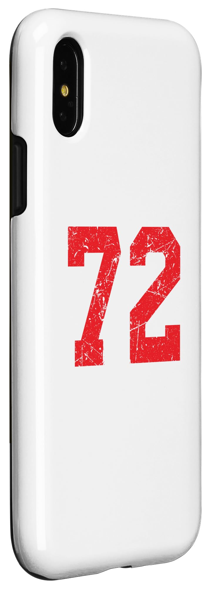 Amazon.com: iPhone X/XS Number #72 Sports Jersey Red Distressed