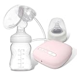 Electric Breast Pumps, Automatic Massage Silent Hands-Free Portable Breast Pump for Breastfeeding Suction Milk Breast Collector,Pain Free 2 Modes &9 Levels(Pink)