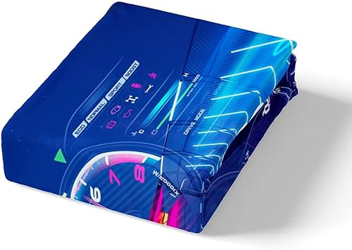 Vista 200 de Feelyou Juego de ropa de cama de coche de carreras y avión en blanco y negro – Funda de edredón y funda de edredón para niños y adolescentes