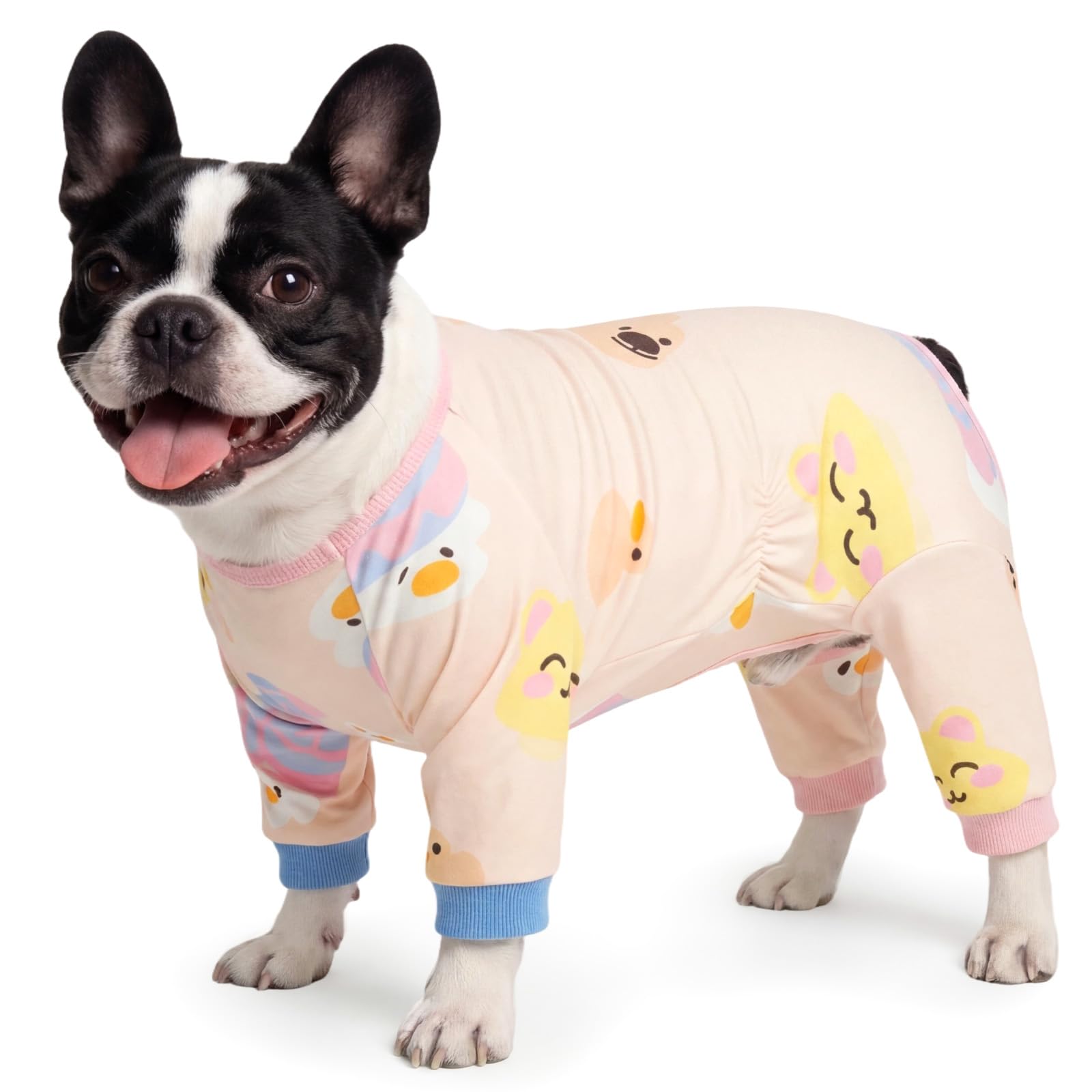 BRKURLEG Soft Dog Pajama, Dog Recovery Suit, Pink, L