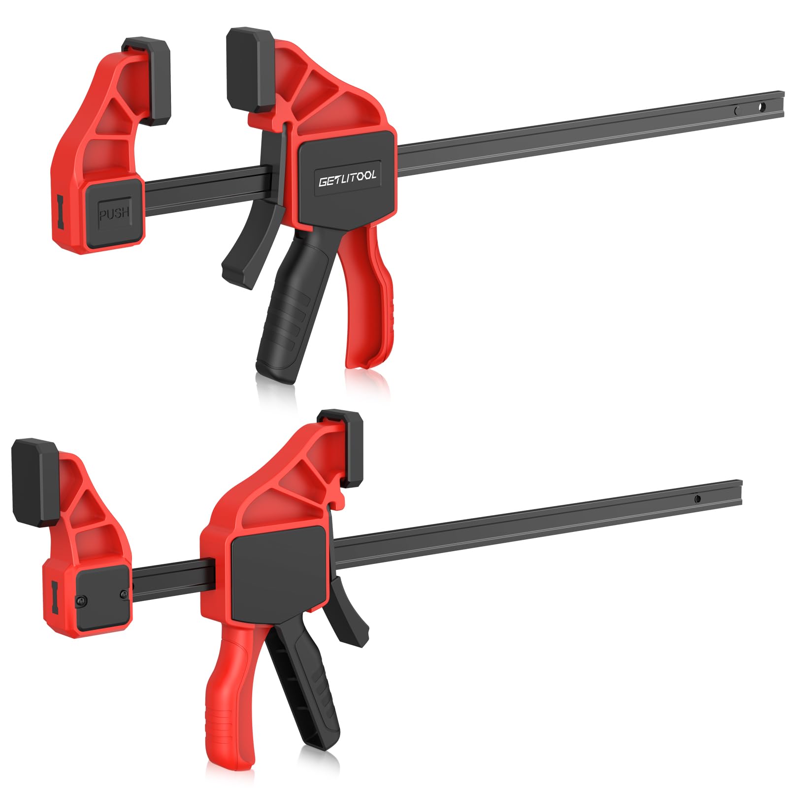 GETLITOOL 2pcs Abrazaderas de Barra 310cm para Carpintería, Sargentos de Barra 58-60HRC Fuerzas de Sujeción Hasta 75 kg Abrazaderas de Madera con para Reparación de Armarios