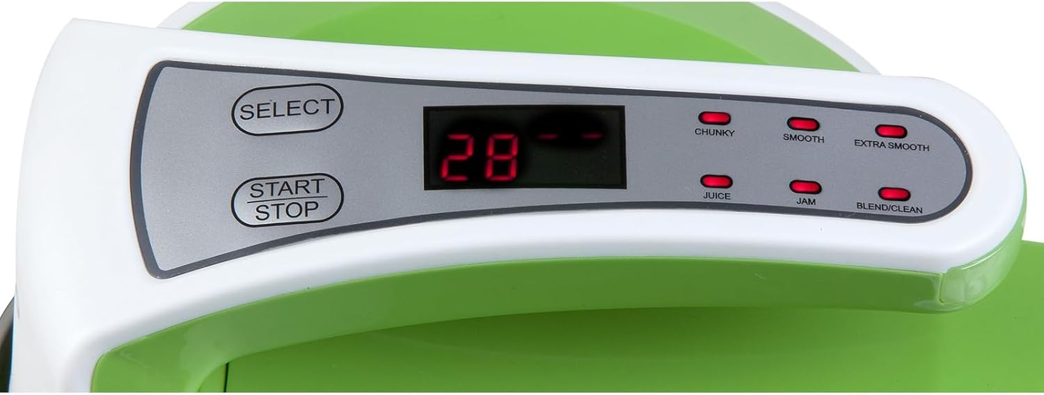 Close-up of the DOMO DO705BL Soup Maker's LED control panel.