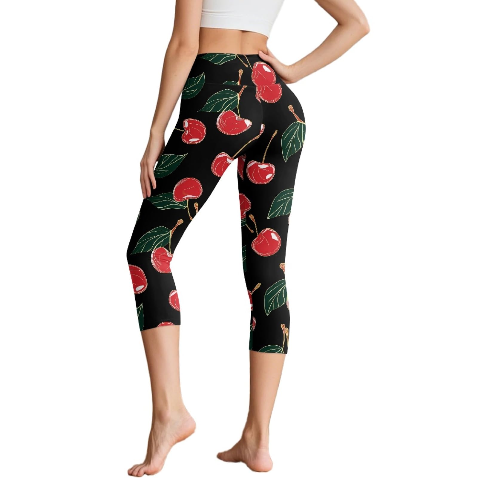 Amzbeauty Leggings para mujer, pantalones de yoga de cintura alta con bolsillos, leggings capri para mujer