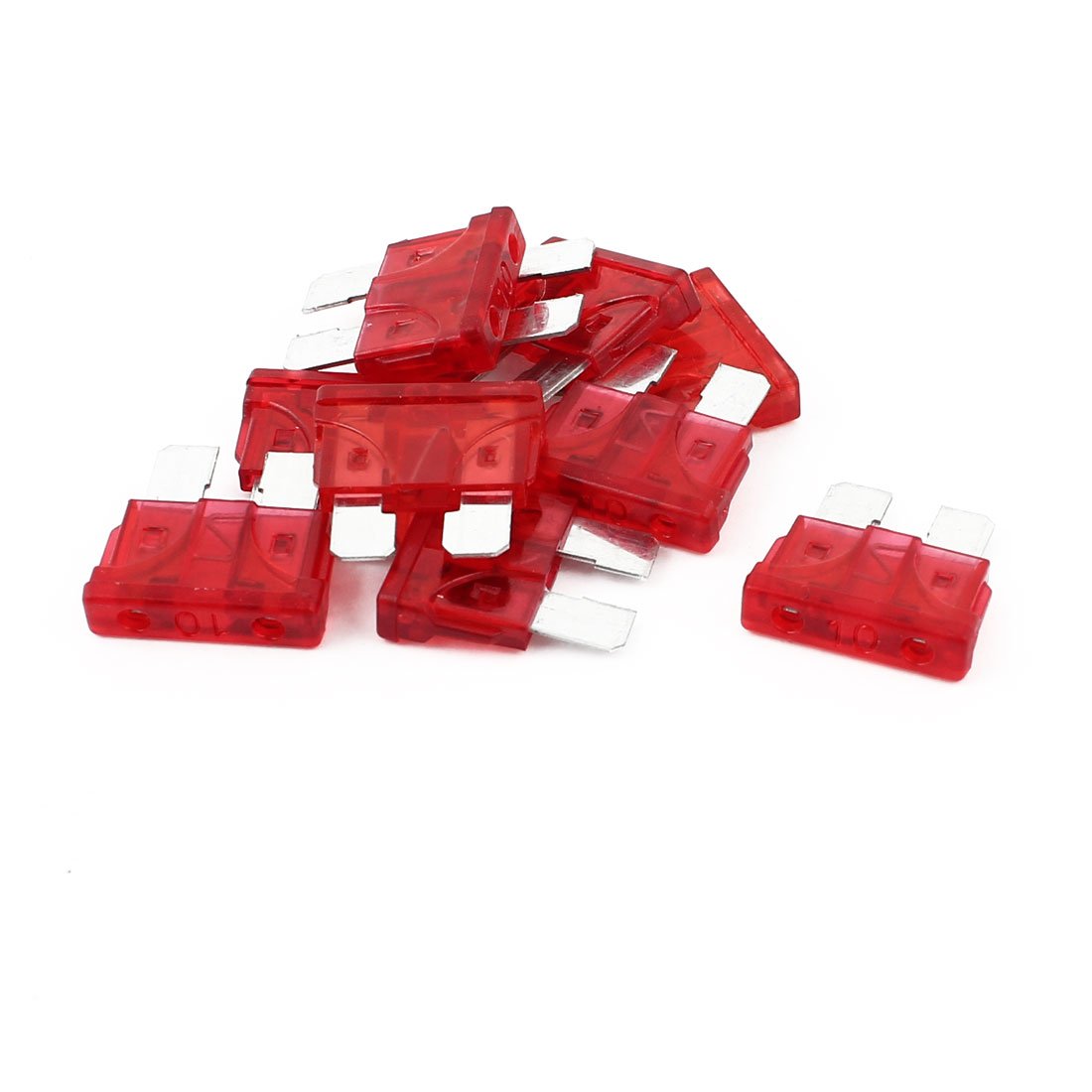 Fusible de lame de voiture 10A rouge ATC/ATO 32V, lot de rechange pour boîtier auto et moto