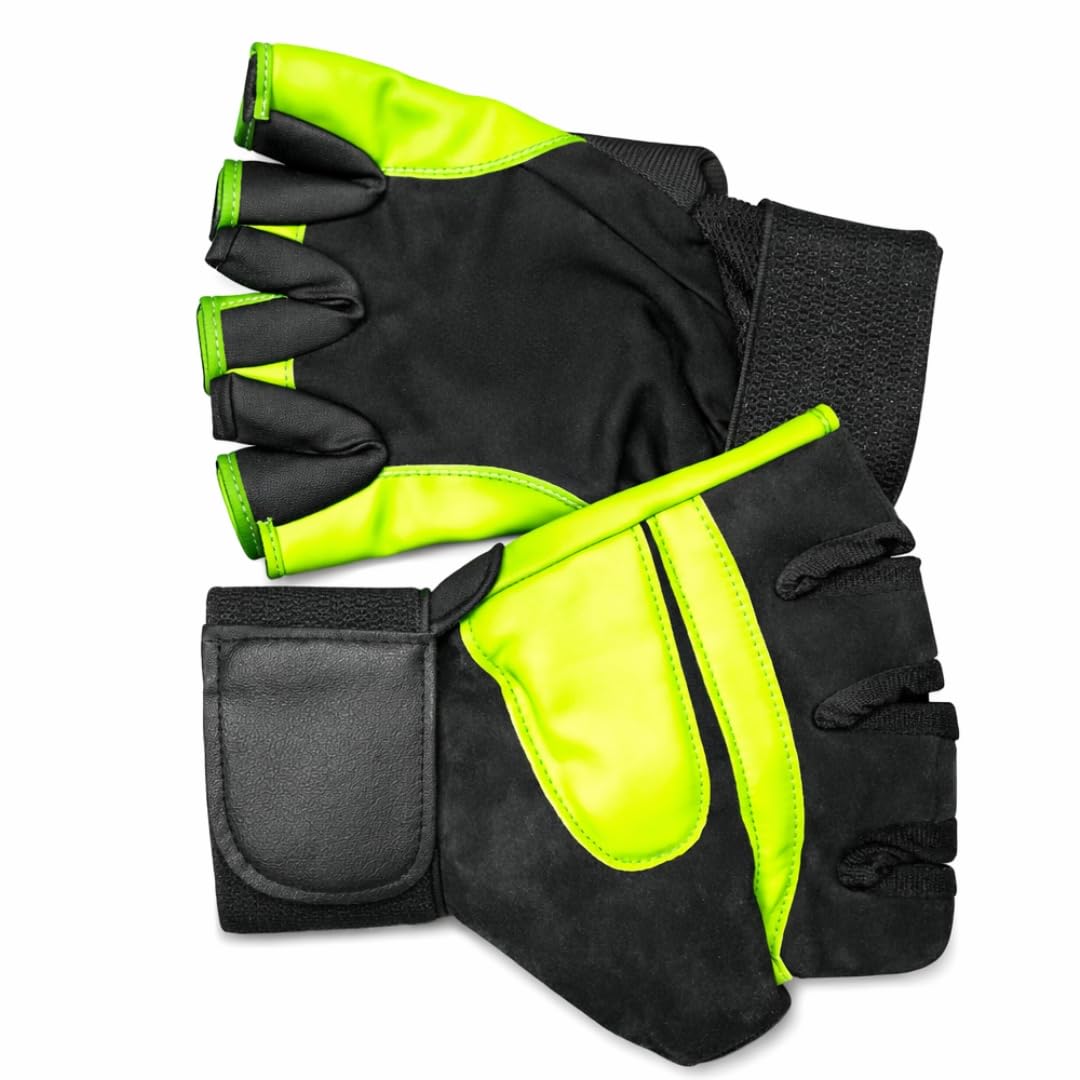 Evergreen Premium Gym Gloves for Men & Women with Wrist Support | Weight Lifting, Workout, Cycling & Fitness Training Gloves | Anti-Slip Palm, Breathable & Comfortable (Green)-picture-11