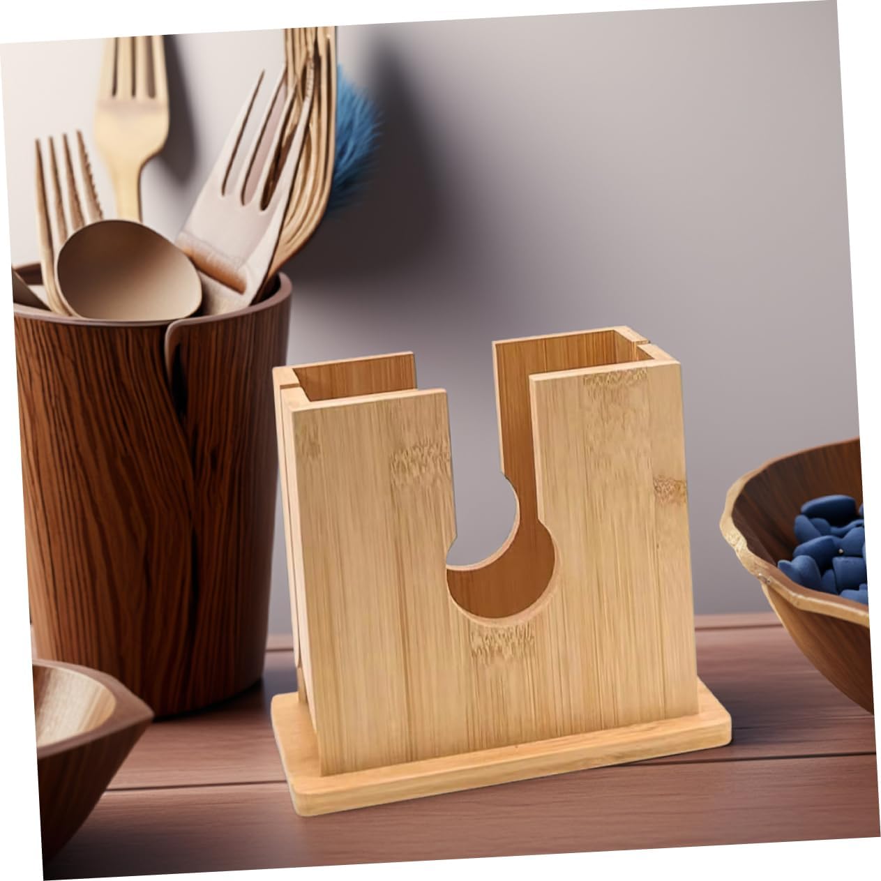 Cabilock Manual Bagel Slicer Holder Wooden Donut Slicer Handheld Donut Cutting Tool Bread Slicing Machine