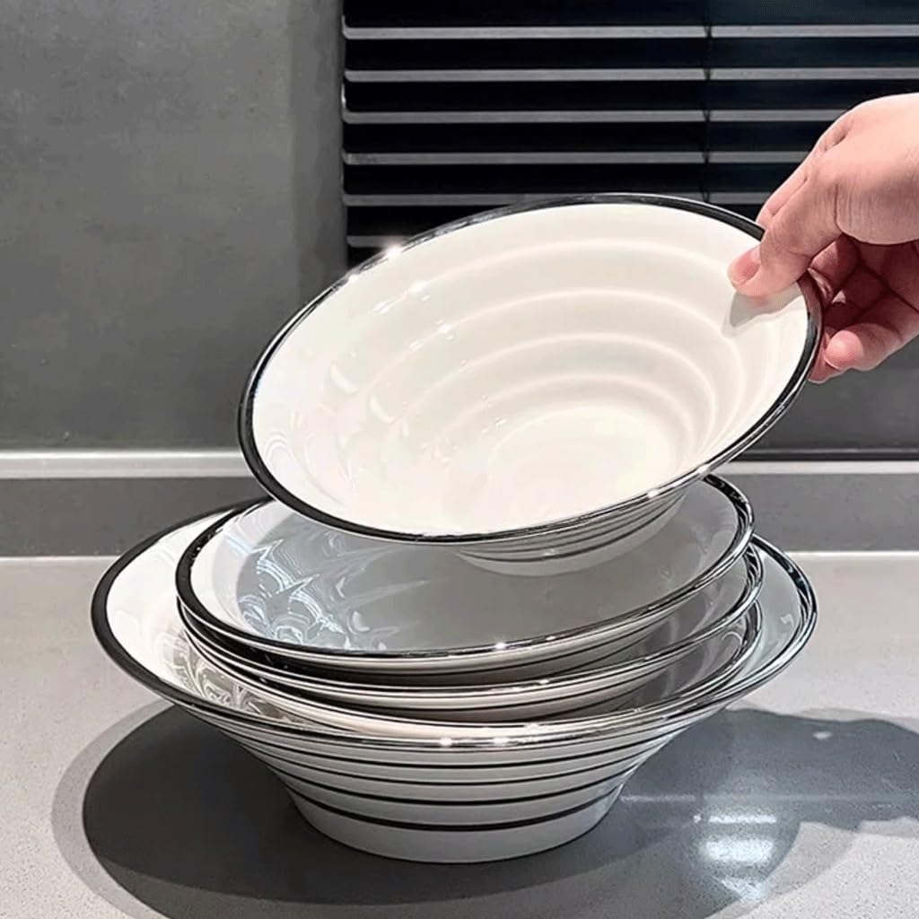 Tazones de sopa de cerámica, tazón de cerámica, tazón de Ramen, tazón de fideos domésticos, tazón de sopa de fideos con Carne, tazón de ensalada de frutas, tazones para cocina (A)
