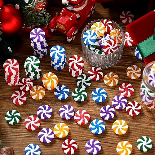 120 Pcs Christmas Fake Candy Cane Peppermint Decor - image 3