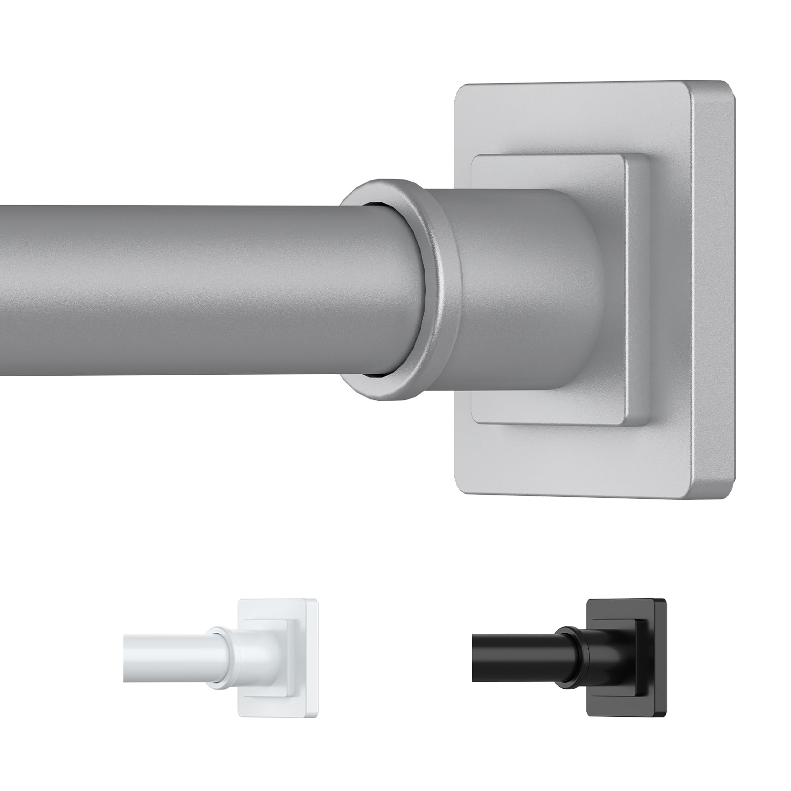 UIOSANRT Silver Shower Curtain Rod 31-68 Inches Non-Slip Tension Mounted Shower Rods