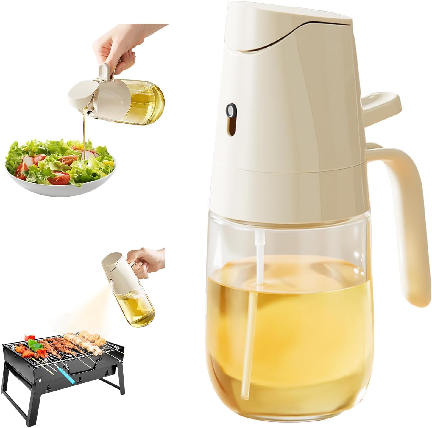 重力開閉式 2way オイルボトル&スプレー