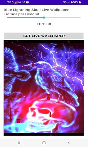 Blue Lightning Skull Live Wallpaper - Unleash Electrifying Energy on Your Screen