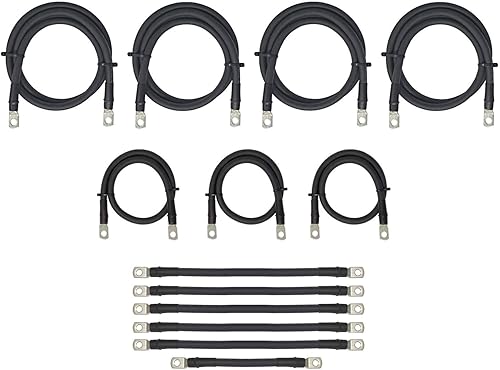 Miniatura 6 de Aftermarket - Cables de batería para carrito de golf de calibre 2, compatible con EZGO TXT PDS Medalist 36 V 36 voltios (solo cables de cableado de