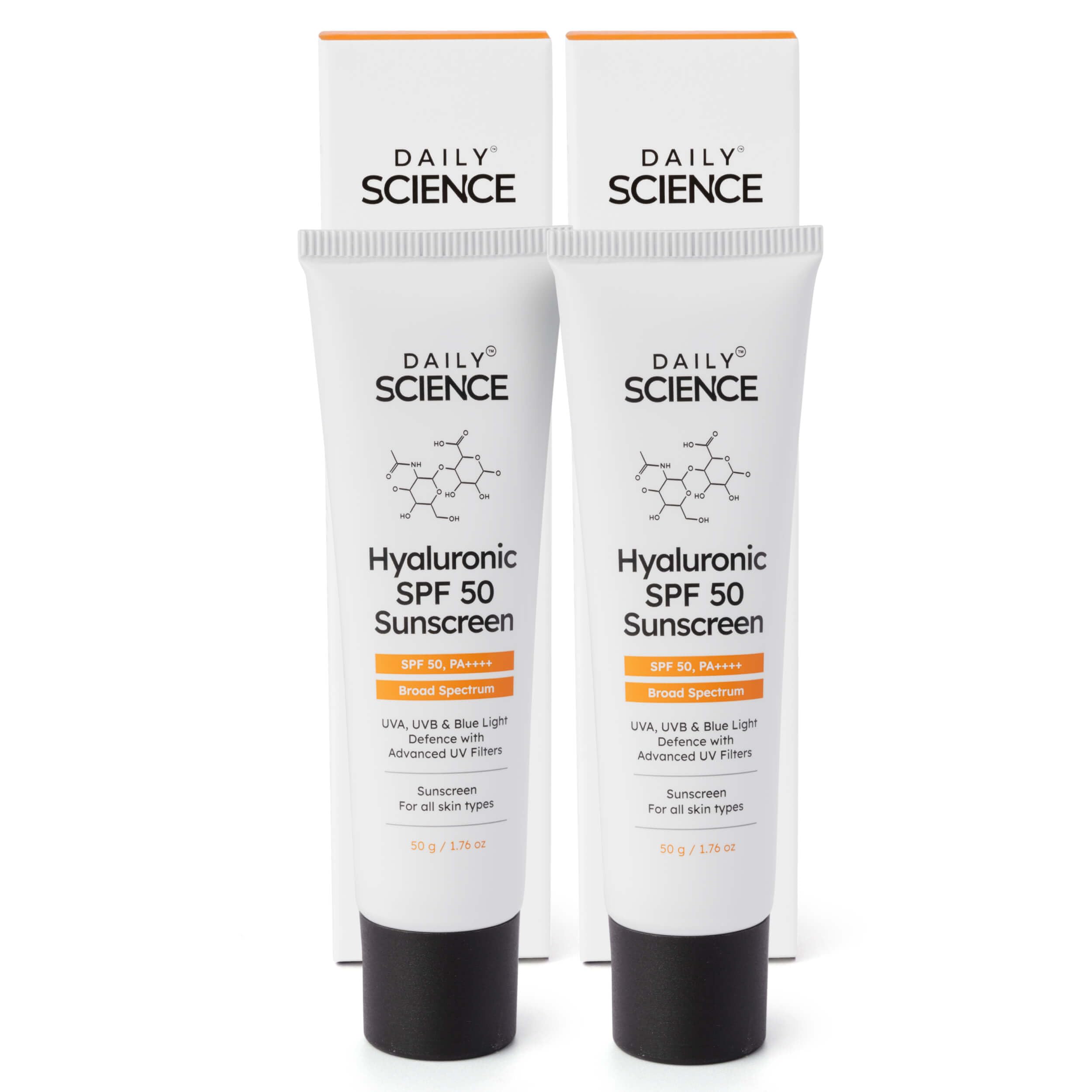 Hyaluronic SPF 50 Sunscreen - No White Cast! -9