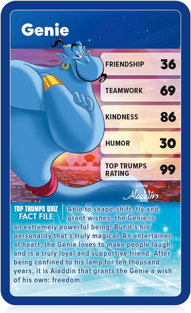 Top Trumps Disney Heroes Classic Card Game, Play with Simba, Mickey Mouse, Aladdin, Mulan and Elsa, Educational travel game, gift and toy for boys and girls aged 6 plus