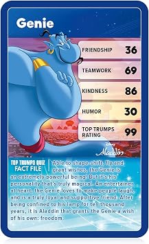 Top Trumps Disney Heroes Classic Card Game, Play with Simba, Mickey Mouse, Aladdin, Mulan and Elsa, Educational travel game, gift and toy for boys and girls aged 6 plus