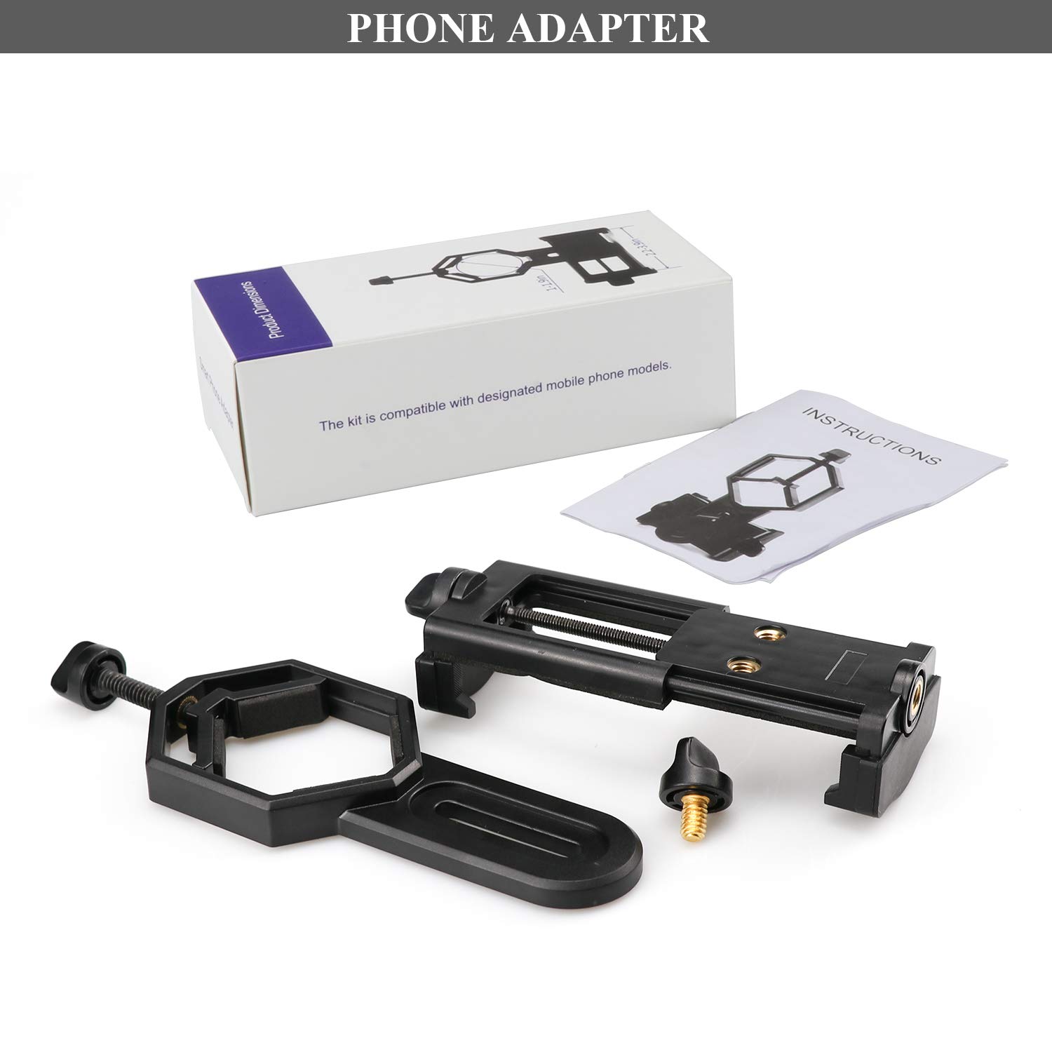 Adattatore Universale Smartphone Cellulare per Telescopio, Cannocchiale, Binocolo, Microscopio per scattare foto e video