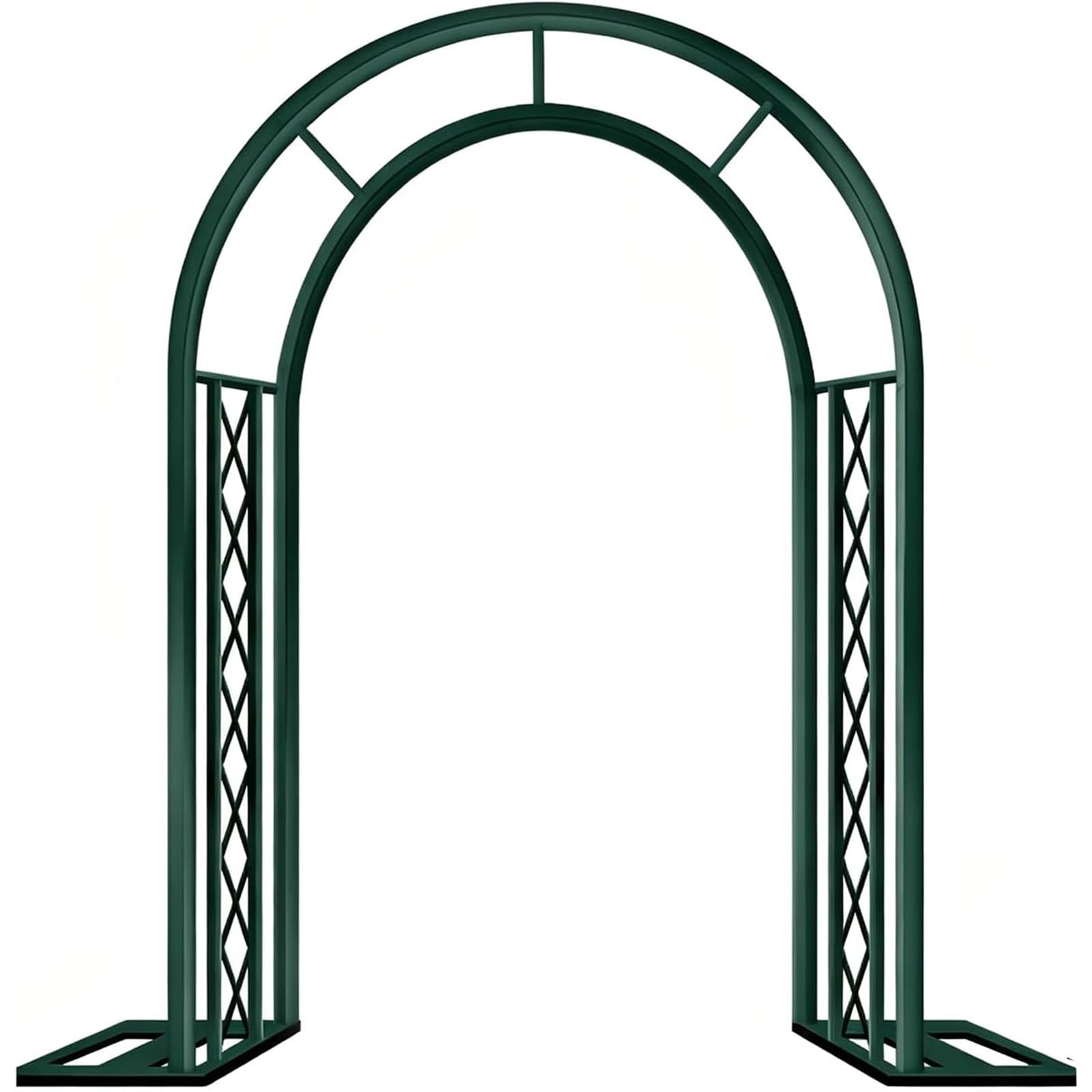 Arco de Jardín Pesado, Enrejado Hierro Antióxido Base Fuerte para Rosales | Arco para Bodas para Patio, Césped y Eventos al Aire Libre