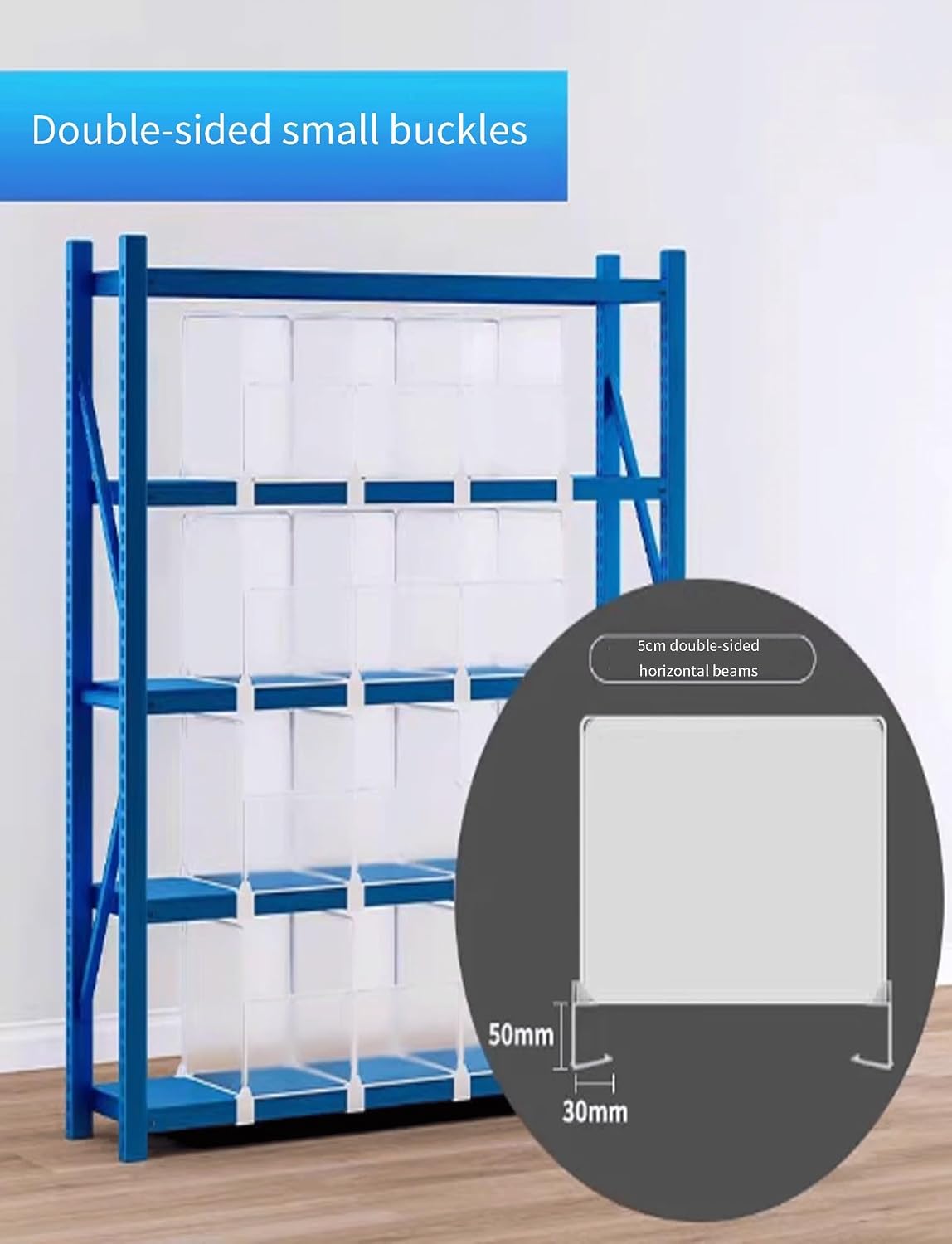 Clothing Shelf Dividers - Easy Install Space Maximizers for Closet Organization, 58x22cm (22.6x8.6in), 5cm Thick, Ideal for Neat Storage & Decluttering