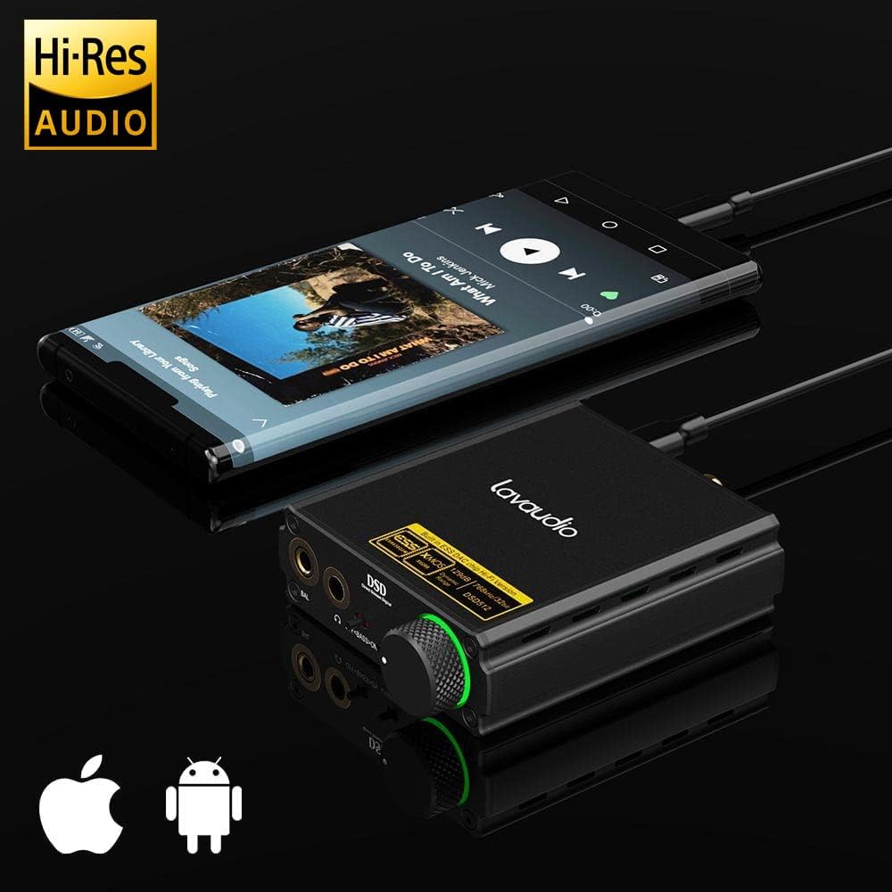 lavaudio headphone amp portable desktop dac 768khz32bit and native dsd512 usb type c hi res stereo headphone amplifier 3 54 4mmcoaxialoptical out