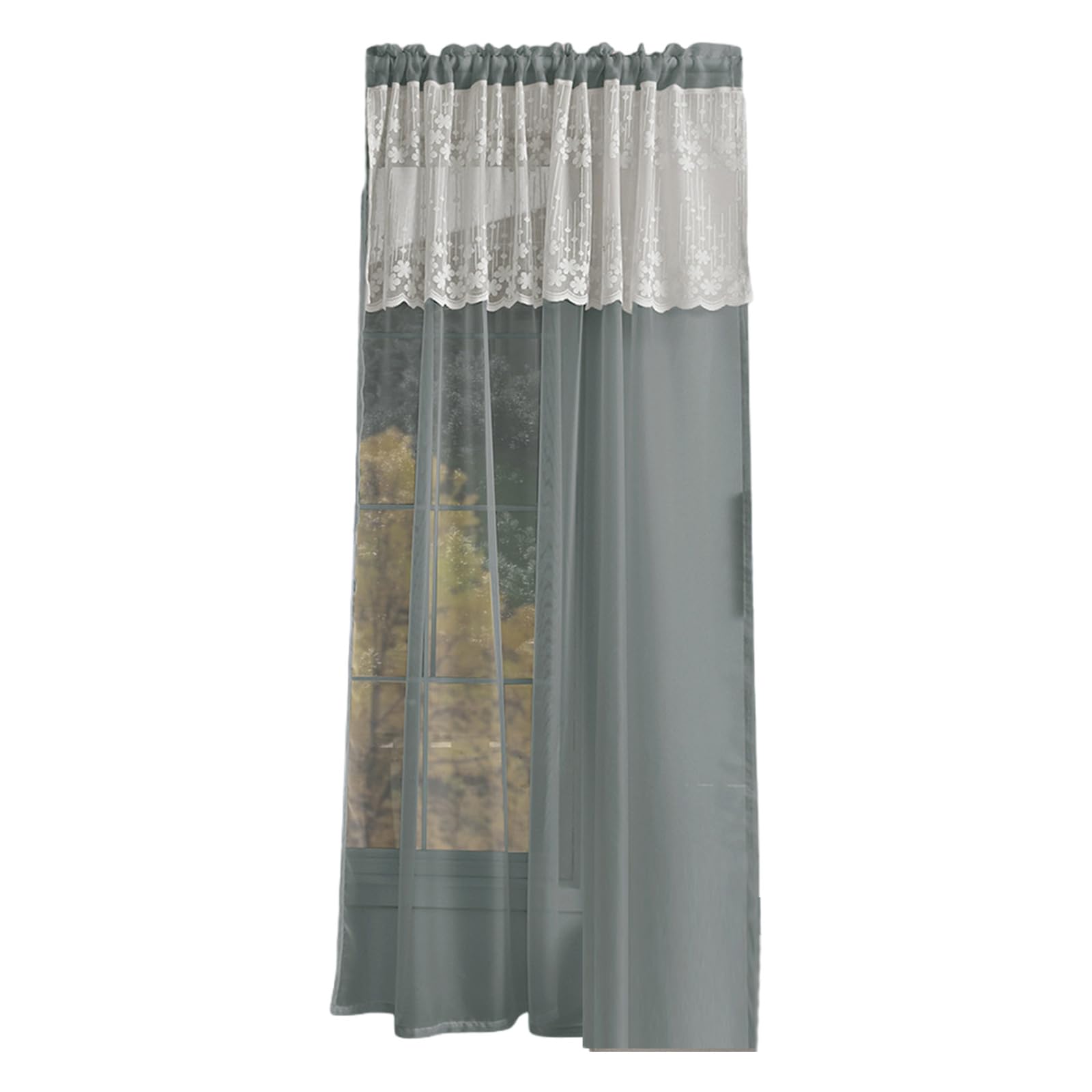 HDOYTXXM Window Drape Sturdy Polyester Fabric Semi Privacy Solution for Indoor Space Semi Sheer Curtains for Home Decoration