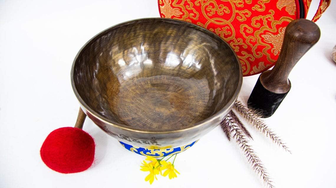 Tibetan 10" Full moon Handmade Singingbowl for Third eye chakra,sound healing, meditation, yoga and chakra balancing.BY SBN(Singing Bowl Nepal)