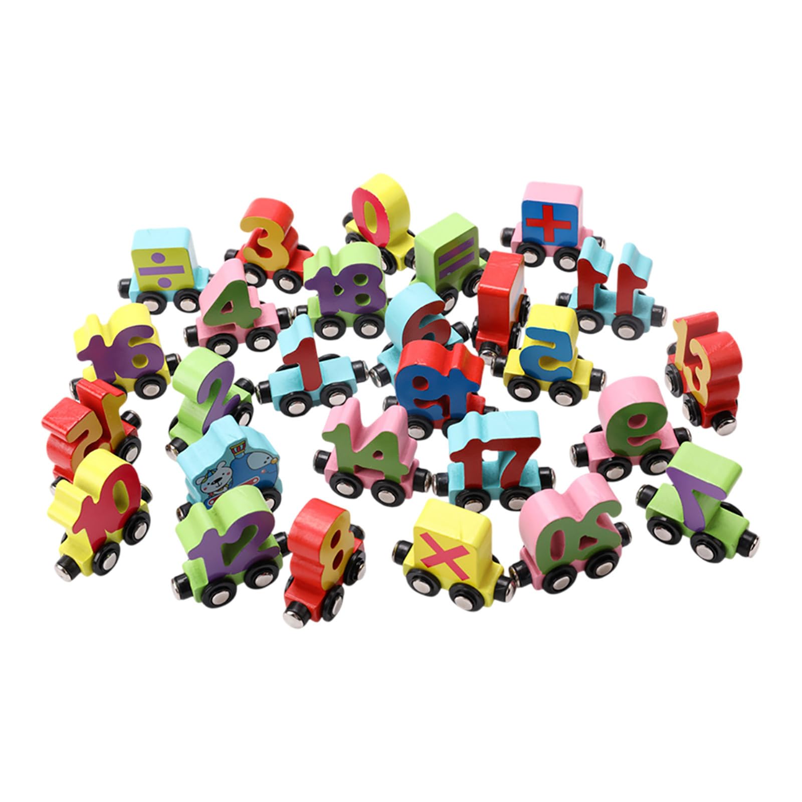 Lernspielzeug Zahlen- und Buchstaben-Zugpuzzle aus Holz Montessori-Lernzug für Kleinkinder Buntes Lernpuzzle mit Fallmechanismus für die frühe Vorschulentwicklung
