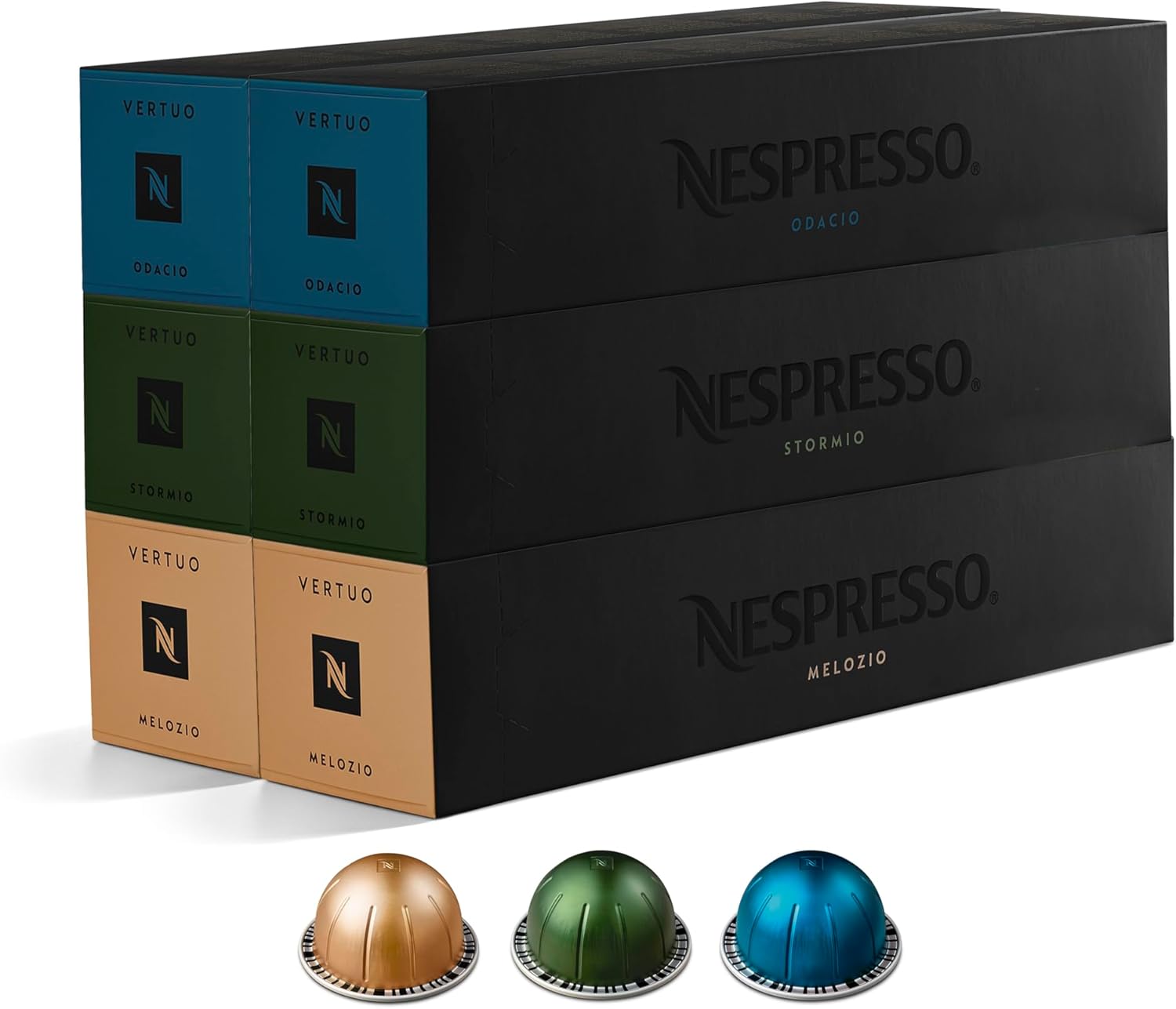 Nespresso Vertuo Pods, Discovery Bestsellers Mixed Pack of 60 capsules - Compatible with Vertuo coffee maker, Recyclable pods