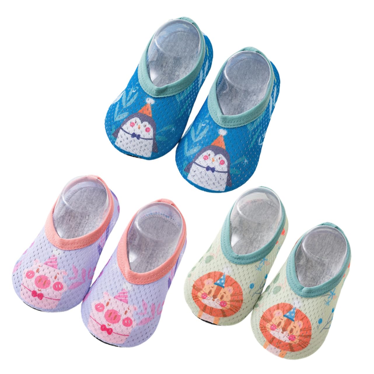 Amosfun 6paare Junge Mädchen Anti-rutsch Socken Mit Cartoon-motiven Bequeme Und Leichte Haussocken Für Jungen Und Mädchen Für Drinnen Und Beim Laufen Lernen Zufällige Designs