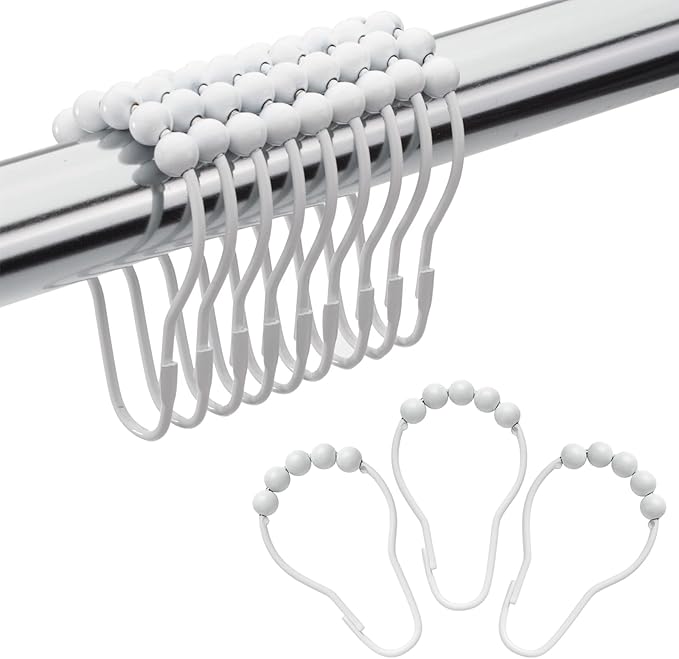 Amazon.com: Amazer Shower Curtain Rings, Decorative Shower Curtain ...