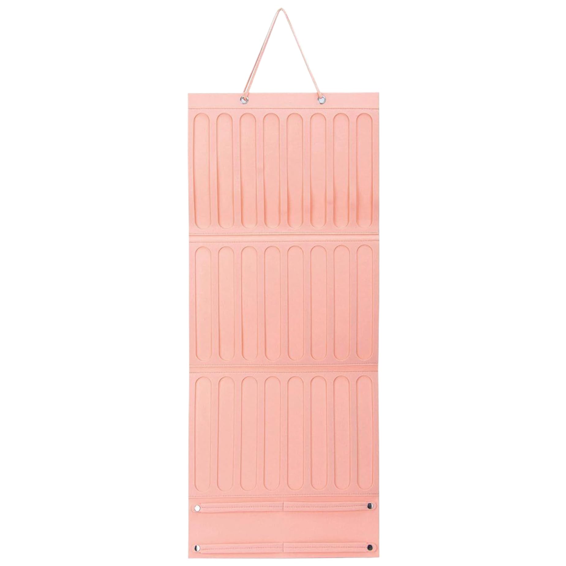BEAHING Hair Bow Organizer for Girls, 15x36 In Wall Hanging Bow Holder with Hanging Loop Felt Clip Organizer for Headbands Hair Ties Scrunchies