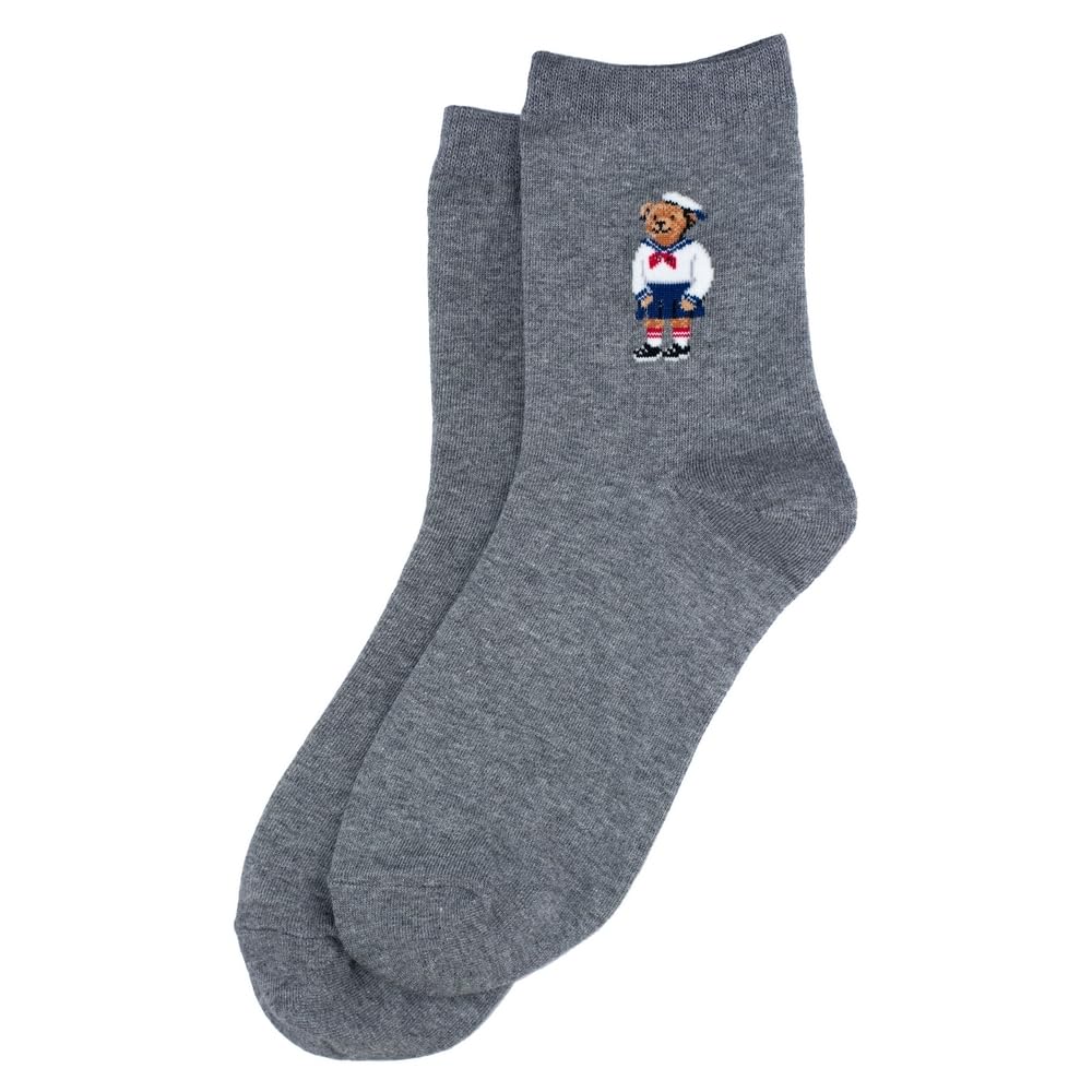 Joe Cool Unisex Kids Grey Socks Cotton & Spandex Boy Sailor Teddy