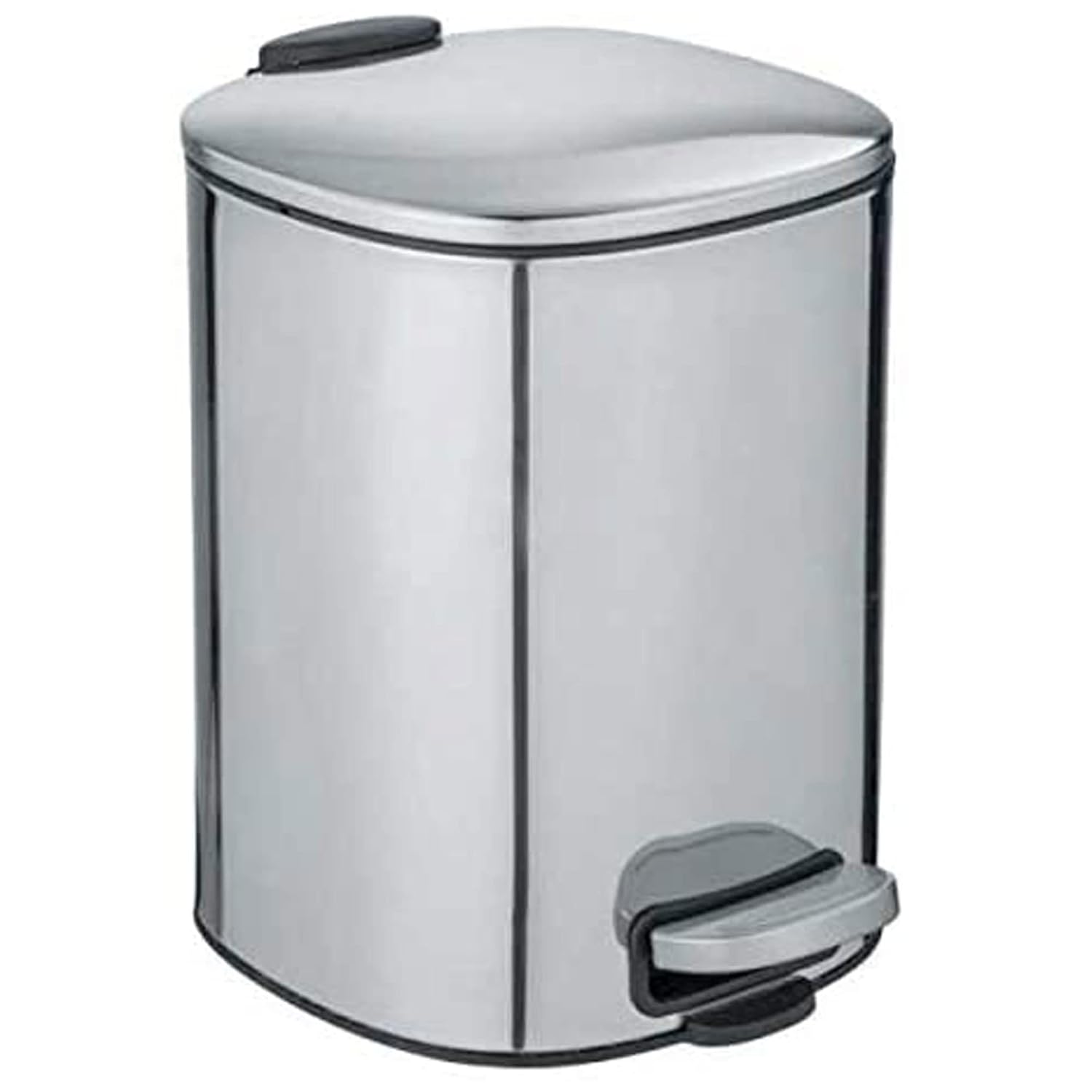 WENKO Alassio Pedal Bin Cosmetic Bin Stainless Steel Glossy 5 L