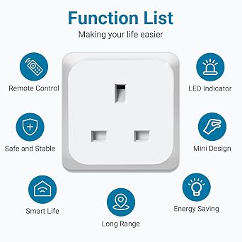 Remote Control Plug Socket, Wireless Light Switch, 3 Pack Sockets and 1 Remote