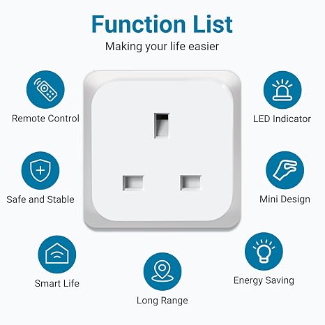Remote Control Plug Socket, Wireless Light Switch, 3 Pack Sockets and 1 Remote