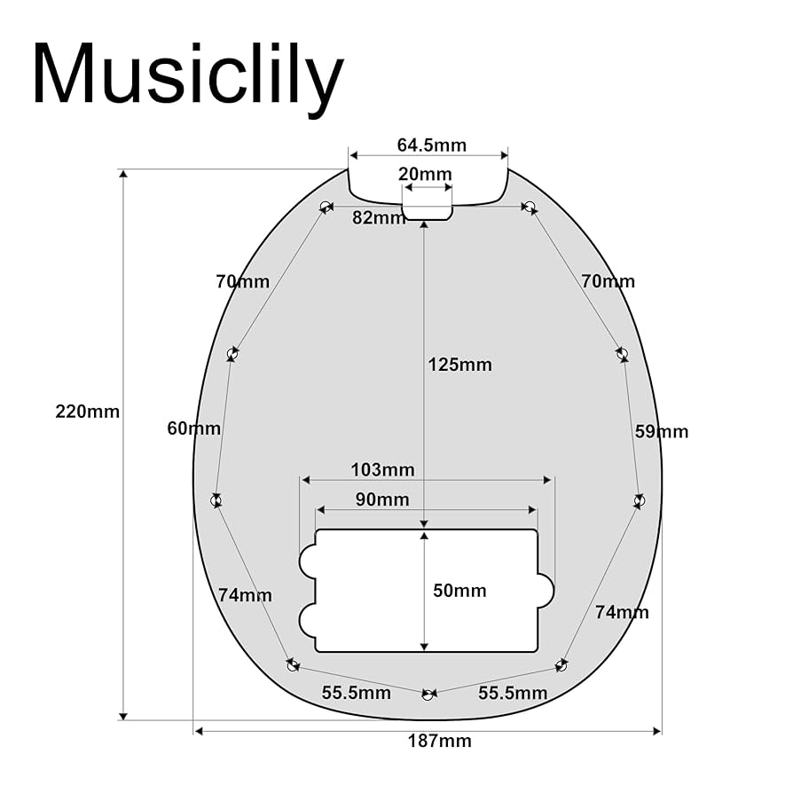 Amazon.co.jp: Musiclily 9穴 Musicman Stingray ベース用