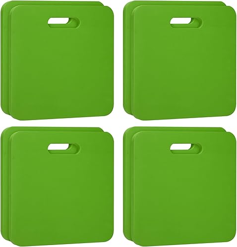 PATIKIL Cojín de asiento de estadio, paquete de 8 cojines de espuma dura y fuerte, almohadilla de asiento portátil para asientos al aire libre para