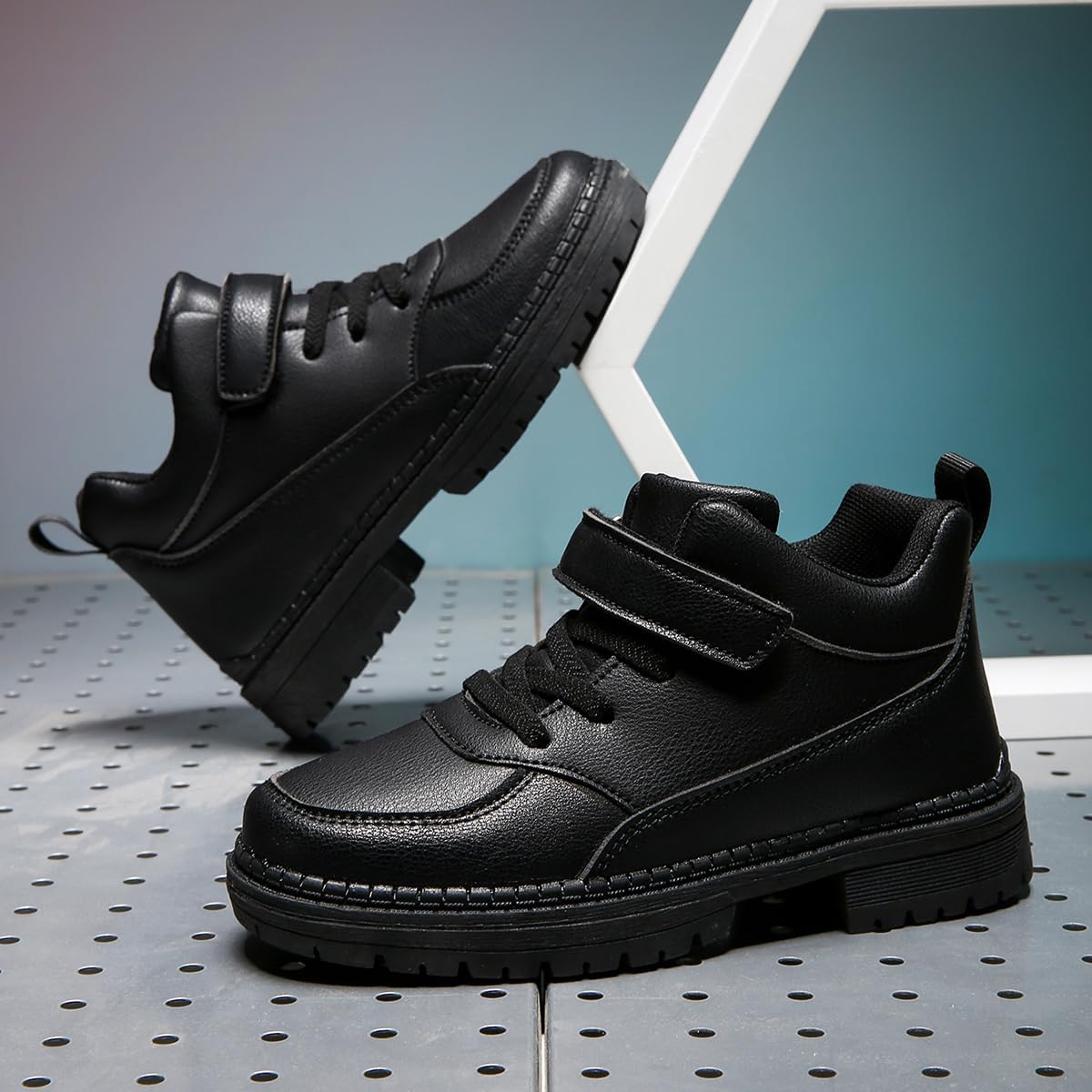 Kids Boys Girls Comfortable Wide Tennis Shoes Casual Sports Sneakers with Hook and Loop for Running Walking (Little Kid/Big Kid)