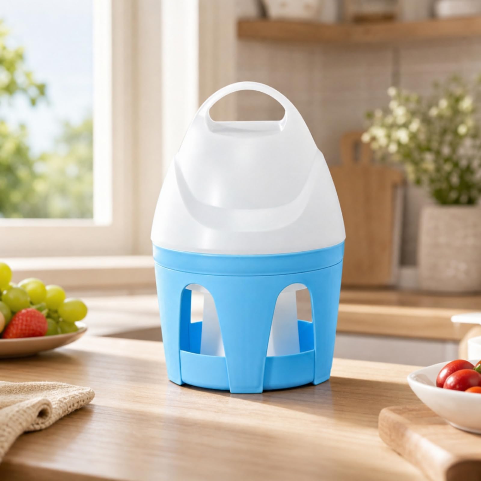 Geflügeltränke Automatische Tränke Wasserbehälter Tränker Tränkeflasche mit Halbtransparentem Behälter Und Griff aus Leicht zu Reinigen Und, 10 Liter