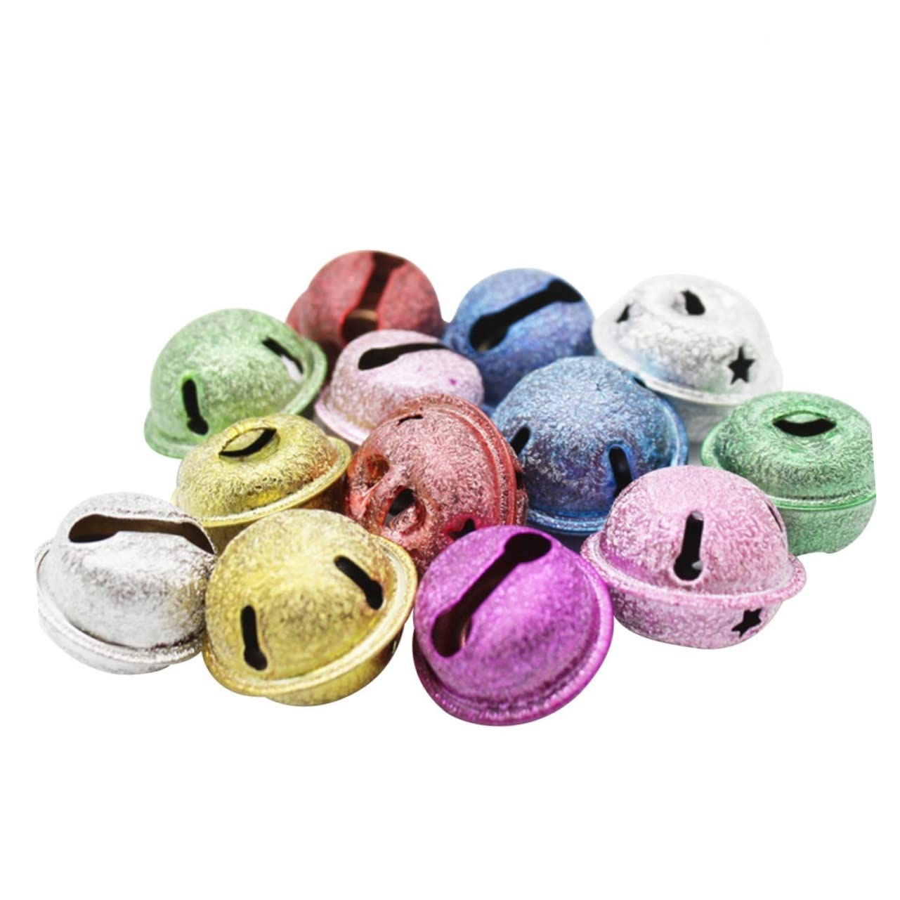 Levemolo Pet Collar Bells 10 Pack Cat Dog Collar Pendants Bells for Outdoor Activities Random Color