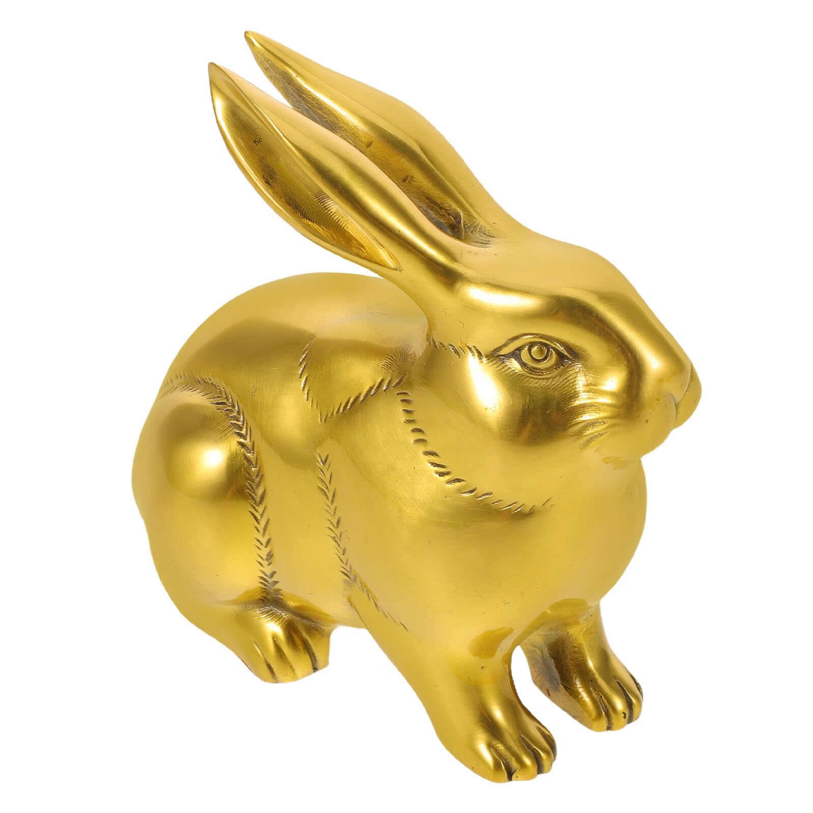 VALICLUD Statuette Laiton Lapin Décoration Lapin Laiton Sculpture Décorative Décorative