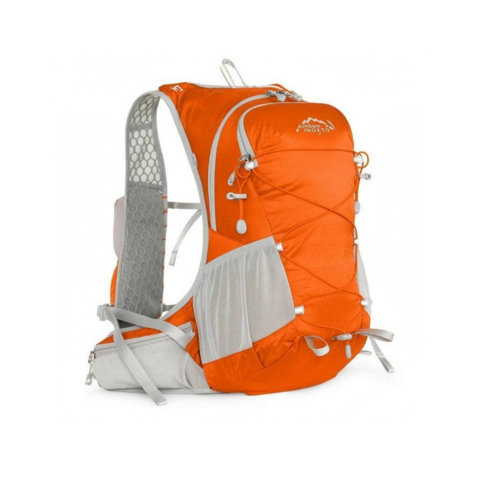 apirily Lightweight Trail Running Backpack Breathable Mesh Hiking Backpack Adjustable Straps Sports Gear Carrier Close-Fitting for Cycling, Orange-picture-43