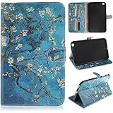 SM-T310/T311 Case, Galaxy Tab 3 8.0 Case,Dteck(TM) Colorful Cartoon Flip Stand Case with Card Slots Full Body Protective Synthetic Leather Wallet Cover for Samsung Galaxy Tab 3 8.0(Pear Flower)