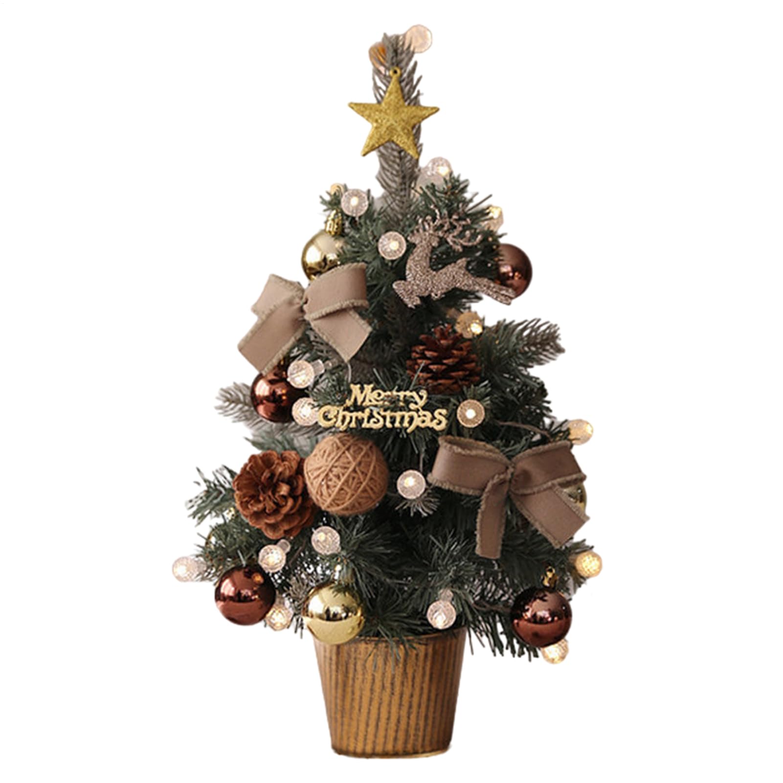 Árbol de Navidad artificial – PVC PE flocado 30 x 30 x 45 cm, decoración