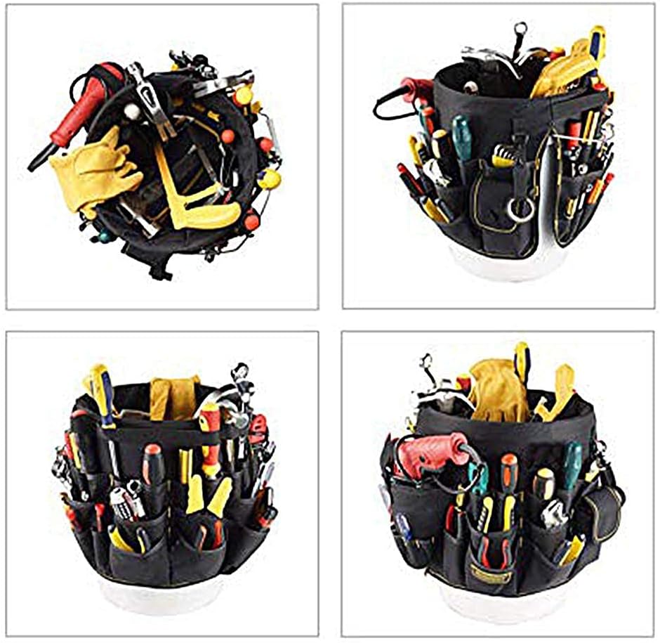 Tools Bucket Tool Organizer, Bucket Tool Holder and Organizer 56 Pocket Bucket for Bucket Organization
