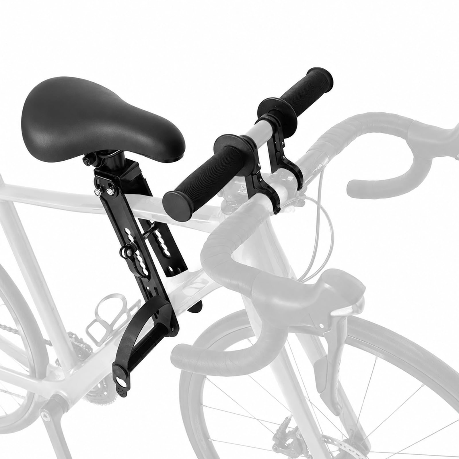 BYZESTY Siège de vélo pour enfant - Siège avant avec guidon et pédales - Siège de vélo amovible pour VTT pour enfants de 2 à 6 ans
