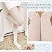 Jiuguva 2/4 Pairs White Lace Tight Hollow out Knitted Patterned Tight for Women Lace Heart Stockings Fishnet Bridal Pantyhose(4 Pcs,Fresh Style)