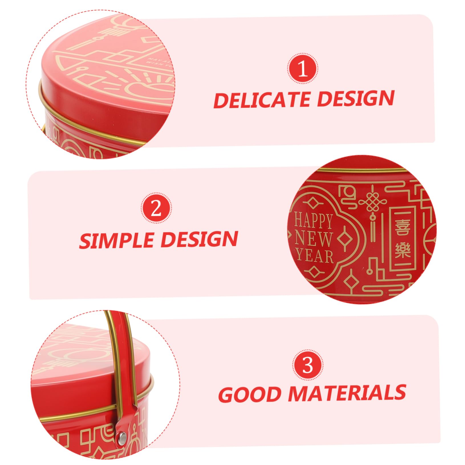 VALICLUD 4 Pezzi Regali di Candy Box decorativo piccole scatole da imballaggio scatole per imballaggio di caramelle Contenitori di caramelle scatole ferro battuto rosso