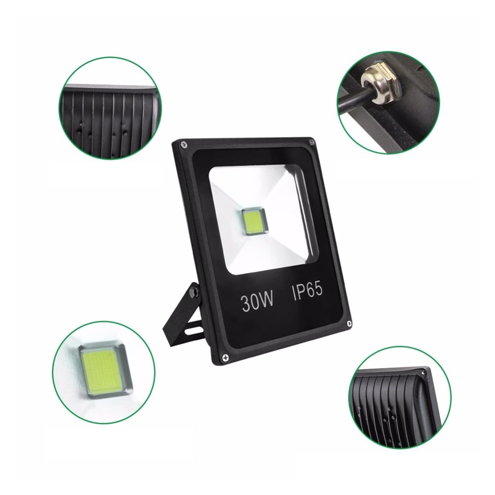 DIRIGIÓ Luz de inundación lámpara al Aire Libre LED Sensor Reflector Reflectante Floodlight 1 0W 20W 30W 50W Iluminación de jardín Impermeable(Blauw,30W)