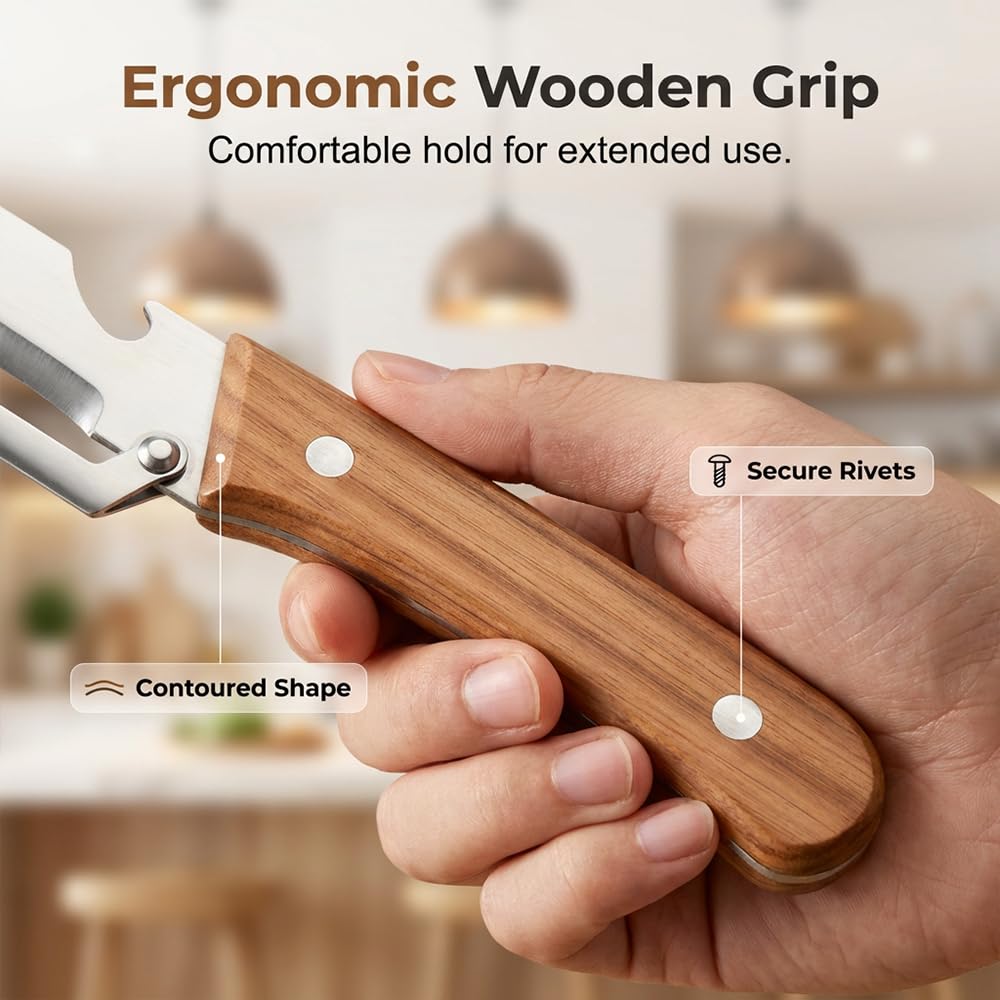 Pelapatate nuovo modello 2026, Pelapatate Ergonomico e Affettatrice per Frutta, Lama Affilata per Carote, Mele, Kiwi, Arance, Utensile da Cucina Facile da Impugnare (2PCS) - 3